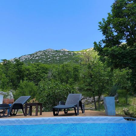 Holiday Home Lucija "" Private House With Pool "" Jablanac Bagian luar foto