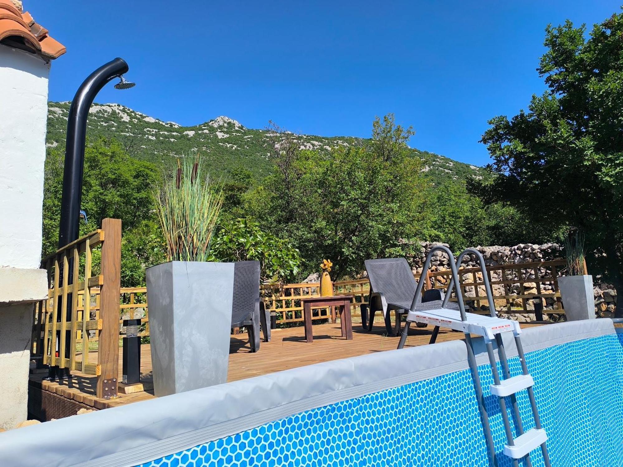 Holiday Home Lucija "" Private House With Pool "" Jablanac Bagian luar foto